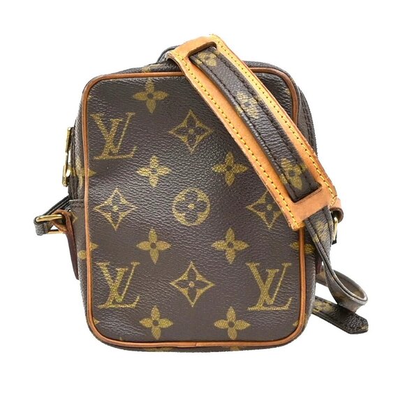 LOUIS VUITTON LV Mini Danube Shoulder Bag Monogram Leather Brown M45268 64EE895 - Picture 1 of 14